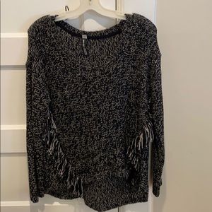 Design lab sweater, fringe details, M